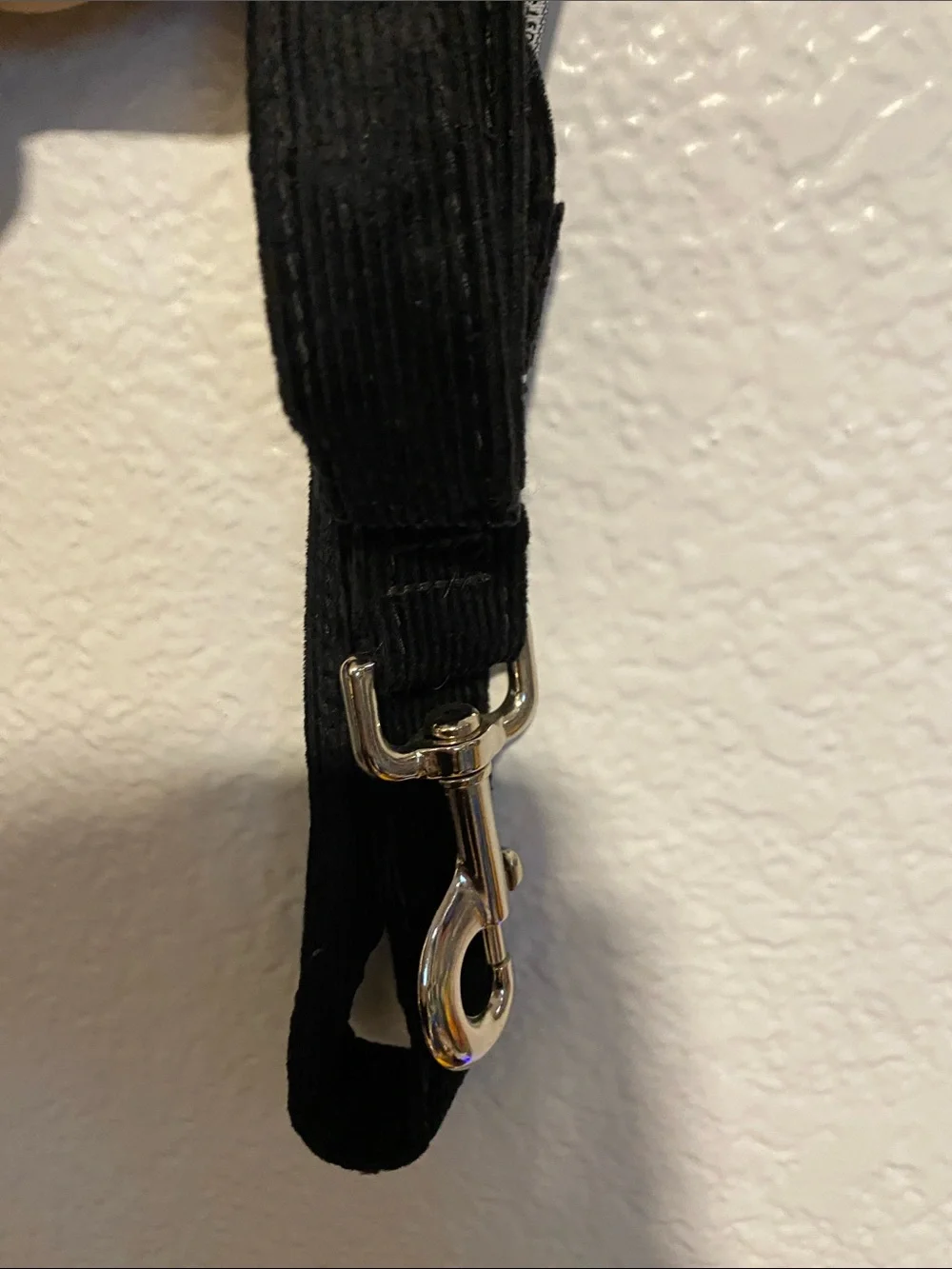 6ft Hemp Black Corduroy Dog Leash